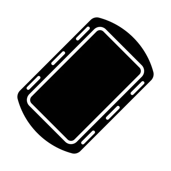 オーブンベクトルグリフアイコンで調理やベーキングのためのパントレイ 台所用品 ウェブサイトのデザイン アプリ Uiを調理するためのグラフシンボル — ストックベクタ