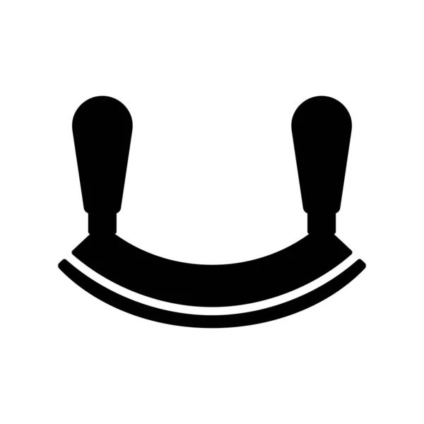 双刃草刀或Mezzaluna矢量象形文字 厨房用具 烹饪网站设计 应用程序 用户界面的图形符号 — 图库矢量图片