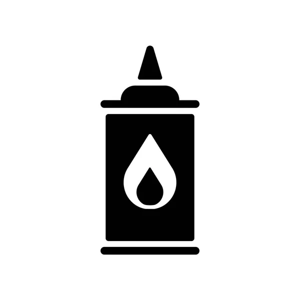Значок Вектора Угля Жидкости Гриль Барбекю Знак Барбекю Графический Символ — стоковый вектор