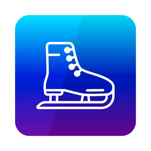 Значок Вектора Коньковой Обуви Зимний Знак Графический Символ Путешествий Туризма — стоковый вектор