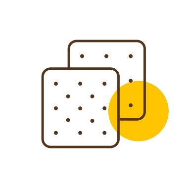 Kurabiye vektör simgesi. Fast food burcu. Yemek pişirme web sitesi ve uygulama tasarımı, logo, uygulama, UI için grafik sembolü