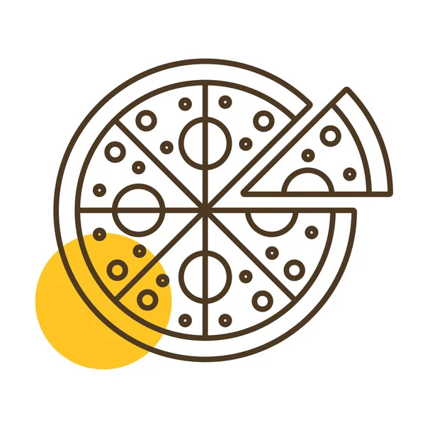 Значок Вектора Пиццы Знак Фаст Фуда Графический Символ Приготовления Веб — стоковый вектор