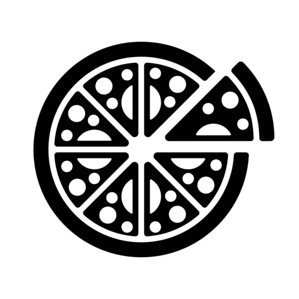 Знак Вектора Пиццы Знак Фаст Фуда Графический Символ Приготовления Веб — стоковый вектор