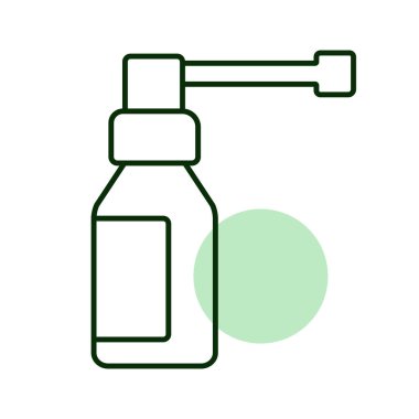 Tıbbi sprey vektör ikonu. İlaç ve sağlık sigortası, tıbbi destek işareti. Tıbbi web sitesi ve uygulama tasarımı için grafik sembolü, logo, uygulama, UI