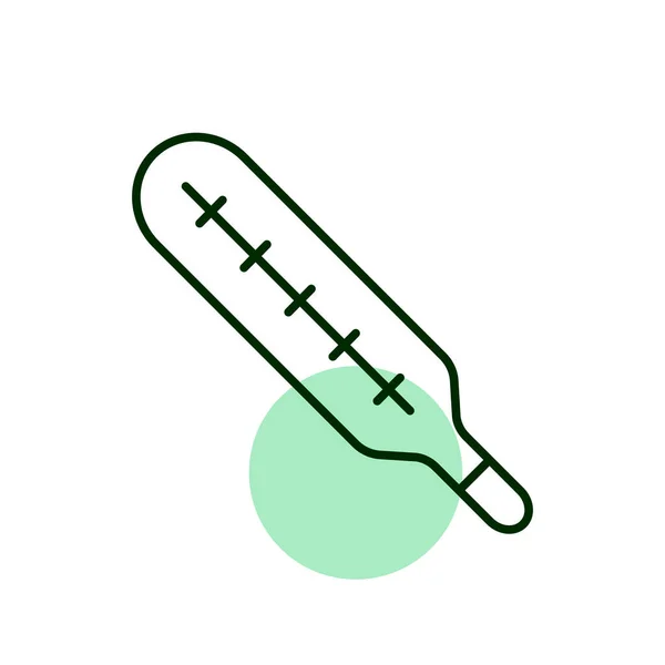 Kwik Medische Thermometer Vectoricoon Medicijnen Medische Ondersteuning Teken Grafiek Symbool — Stockvector