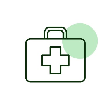 İlk yardım çocuk vektör simgesi. İlaç ve sağlık sigortası, tıbbi destek işareti. Tıbbi web sitesi ve uygulama tasarımı için grafik sembolü, logo, uygulama, UI