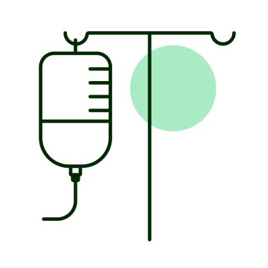 IV vektör simgesi. İlaç ve sağlık sigortası, tıbbi destek işareti. Tıbbi web sitesi ve uygulama tasarımı için grafik sembolü, logo, uygulama, UI