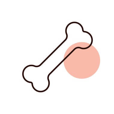 Köpek kemiği vektör simgesi. Evcil hayvan işareti. Evcil hayvan ve veteriner web sitesi ve uygulama tasarımı, logo, uygulama, UI için grafik sembolü