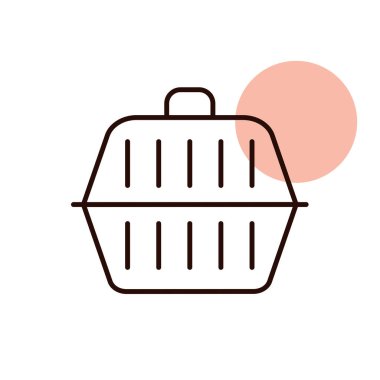 Hayvan taşıyıcı vektör simgesi. Evcil hayvan işareti. Evcil hayvan ve veteriner web sitesi ve uygulama tasarımı, logo, uygulama, UI için grafik sembolü