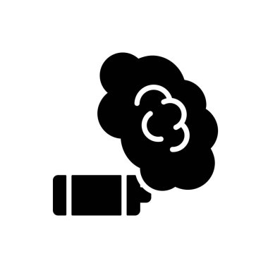 Duman bombası vektör sembolü. Gösteri, protesto, grev, devrim. Web sitenizin tasarımı için grafik sembolü, logo, uygulama, UI