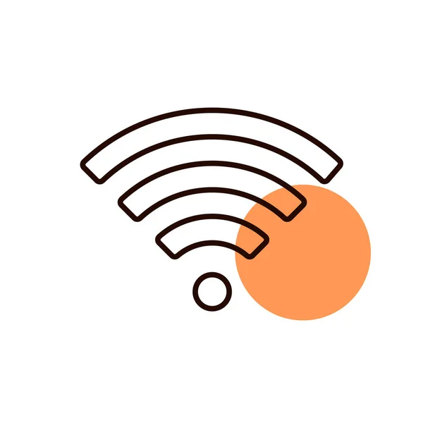 Бездротової Мережі Плоский Вектор Значок Символ Графіку Телекомунікаційного Веб Сайту — стоковий вектор