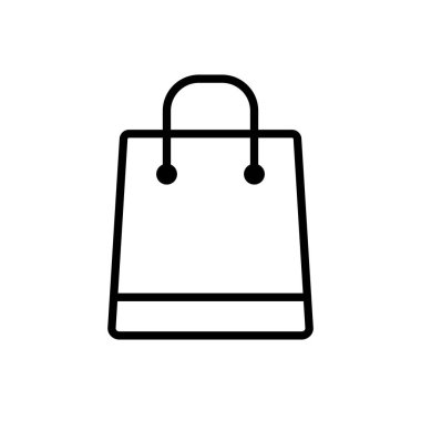 Alışveriş poşeti ikonu. E-ticaret tabelası. Web sitenizin tasarımı için grafik sembolü, logo, uygulama, UI. Vektör illüstrasyonu, EPS10.
