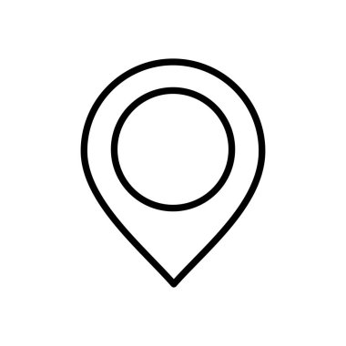 Pin haritası vektör simgesi. Harita işaretleyici. Harita işaretleyicileri. E-ticaret tabelası. Web sitenizin tasarımı için grafik sembolü, logo, uygulama, UI. Vektör illüstrasyonu, EPS10.