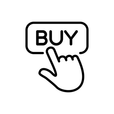 İşaret simgesi almak için parmak işareti. E-ticaret tabelası. Web sitenizin tasarımı için grafik sembolü, logo, uygulama, UI. Vektör illüstrasyonu, EPS10.