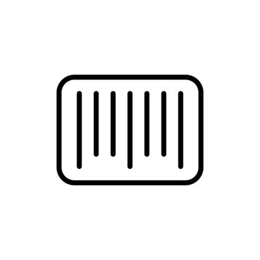 Barkod simgesi. E-ticaret tabelası. Web sitenizin tasarımı için grafik sembolü, logo, uygulama, UI. Vektör illüstrasyonu, EPS10.