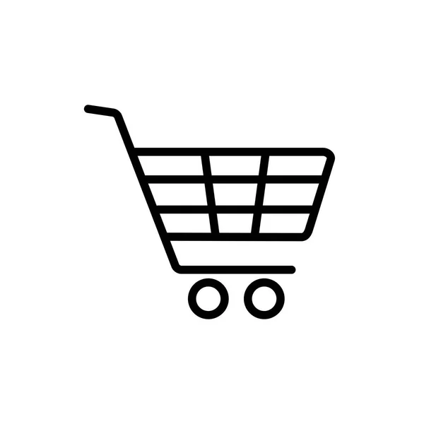 Shopping Mall Cart Isolated Vector Icon Commerce Sign Graph Symbol — Stock Vector