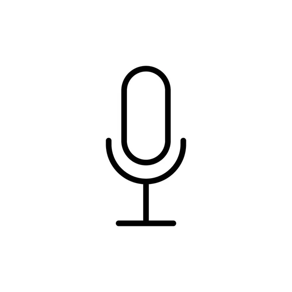 Record Microphone Mic Vector Icon Commerce Sign Graph Symbol Your — Stock Vector