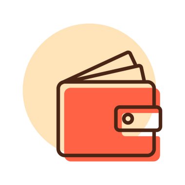 Çanta ikon vektörü. Para işareti izole edildi. Ödeme, internet üzerinden ödeme, fatura, ödeme, maaş, alışveriş konsepti. E-ticaret