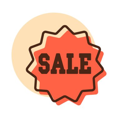 Satış etiketi ikonu. E-ticaret tabelası. Web sitenizin tasarımı için grafik sembolü, logo, uygulama, UI. Vektör illüstrasyonu, EPS10.
