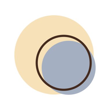 Dolunay veya Yeni Ay vektör simgesi. Meteoroloji işareti. Seyahat, turizm ve hava durumu web sitesi ve uygulama tasarımı, logo, uygulama, UI için grafik sembolü