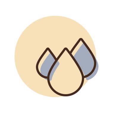 Su vektör simgesini bırak. Meteoroloji işareti. Seyahat, turizm ve hava durumu web sitesi ve uygulama tasarımı, logo, uygulama, UI için grafik sembolü