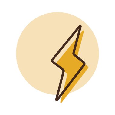 Şimşek vektör simgesi. Meteoroloji işareti. Seyahat, turizm ve hava durumu web sitesi ve uygulama tasarımı, logo, uygulama, UI için grafik sembolü