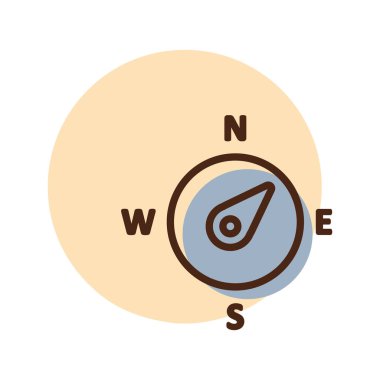 Pusula rüzgar gül vektör simgesi. Kuzeydoğuya doğru. Meteoroloji işareti. Seyahat, turizm ve hava durumu web sitesi ve tasarım, logo, uygulama, UI için grafik sembolü