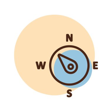 Pusula rüzgar gül vektör simgesi. Kuzeybatıya doğru. Meteoroloji işareti. Seyahat, turizm ve hava durumu web sitesi ve tasarım, logo, uygulama, UI için grafik sembolü