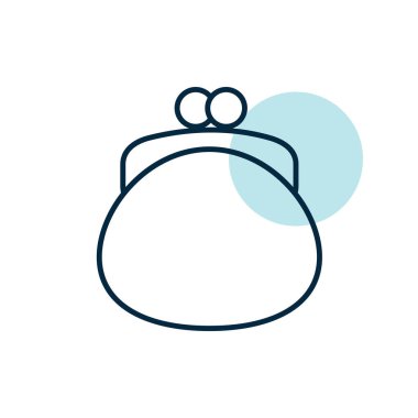 Çanta ikon vektörü. Para işareti beyaza izole edilmiş. Ödeme, internet üzerinden ödeme, fatura, ödeme, maaş, alışveriş konsepti. E-ticaret