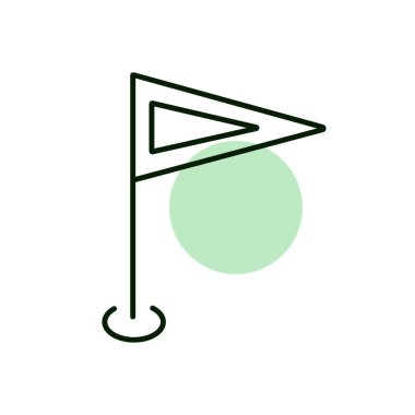 Bayrak GPS pin vektör simgesi. Navigasyon işareti. Seyahat ve turizm web sitesi ve uygulama tasarımı, logo, uygulama, UI için grafik sembolü