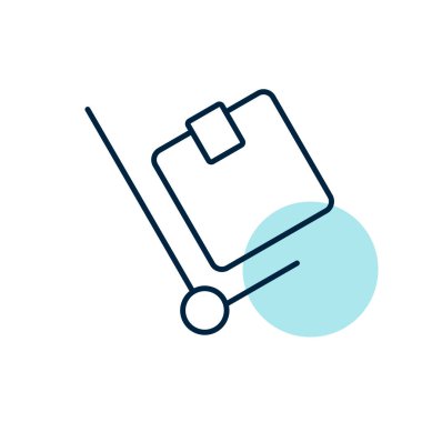 El arabası ikonu. E-ticaret tabelası. Web sitenizin tasarımı için grafik sembolü, logo, uygulama, UI. Vektör illüstrasyonu, EPS10.