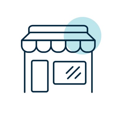 Öndeki izole simgeyi sakla. E-ticaret tabelası. Web sitenizin tasarımı için grafik sembolü, logo, uygulama, UI. Vektör illüstrasyonu, EPS10.