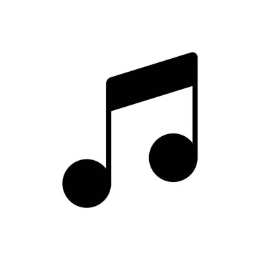 Müzik notası düz vektör sembolü. Müzik ve ses web sitesi için grafik sembolü ve uygulama tasarımı, logo, uygulama, UI