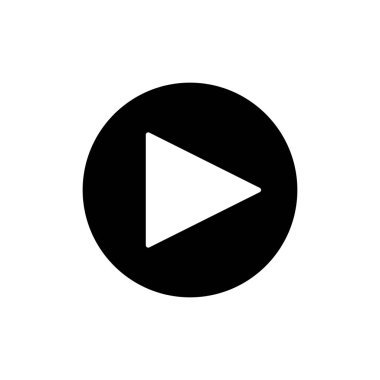 Düğme vektörü düz simge simgesini oynat. Müzik ve ses web sitesi için grafik sembolü ve uygulama tasarımı, logo, uygulama, UI