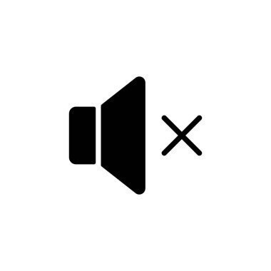 Vektör sembol kapalı ses. Sesi aç. Sessiz düğme. Müzik ve ses web sitesi için grafik sembolü ve uygulama tasarımı, logo, uygulama, UI