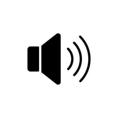 Maksimum hacim yüksek vektör düz kabartma simgesi. Müzik ve ses web sitesi için grafik sembolü ve uygulama tasarımı, logo, uygulama, UI
