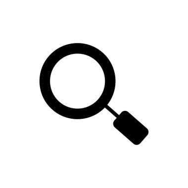 Büyüteç simgesini ara. Büyüteç sembolü. Piktograma odaklan. E-ticaret tabelası. Web sitenizin tasarımı için grafik sembolü, logo, uygulama, UI