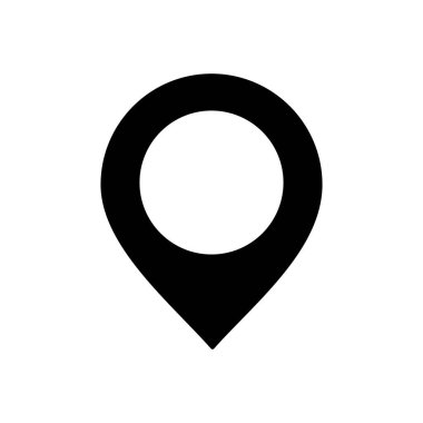 Pin haritası vektör simgesi. Harita işaretleyici. Harita işaretleyicileri. E-ticaret tabelası. Web sitenizin tasarımı için grafik sembolü, logo, uygulama, UI. Vektör illüstrasyonu, EPS10.
