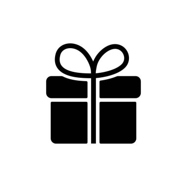 Hediye vektör simgesi. E-ticaret tabelası. Web sitenizin tasarımı için grafik sembolü, logo, uygulama, UI. Vektör illüstrasyonu, EPS10.