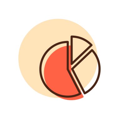 Pie Chart simge vektörü. Finansal tabela. Web sitenizin tasarımı için grafik sembolü, logo, uygulama, UI. Vektör illüstrasyonu, EPS10.