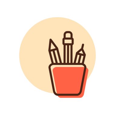 Kalem taslak simgesi. Çalışma alanı tabelası. Web sitenizin tasarımı için grafik sembolü, logo, uygulama, UI. Vektör illüstrasyonu, EPS10.