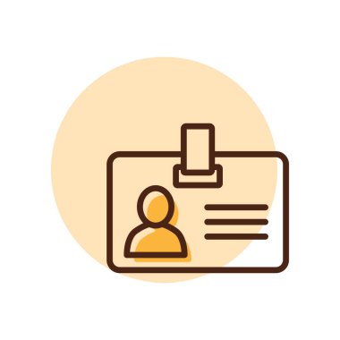 Rozet taslak simgesi. Çalışma alanı tabelası. Web sitenizin tasarımı için grafik sembolü, logo, uygulama, UI. Vektör illüstrasyonu, EPS10.