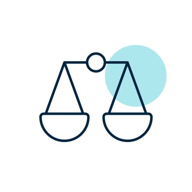 Ölçek simgesi. E-ticaret tabelası. Web sitenizin tasarımı için grafik sembolü, logo, uygulama, UI. Vektör illüstrasyonu, EPS10.