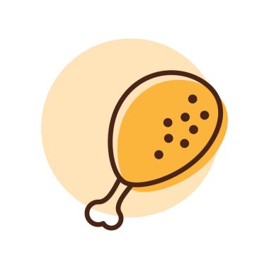Tavuk budu vektör simgesi. Fast food burcu. Yemek pişirme web sitesi ve uygulama tasarımı, logo, uygulama, UI için grafik sembolü