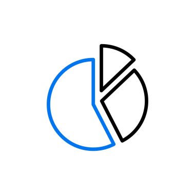 Pie Chart simge vektörü. Finansal tabela. Web sitenizin tasarımı için grafik sembolü, logo, uygulama, UI. Vektör illüstrasyonu, EPS10.