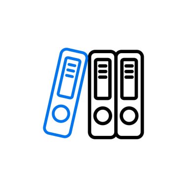 Dosya Dizini ana hatları simgesi. Çalışma alanı tabelası. Web sitenizin tasarımı için grafik sembolü, logo, uygulama, UI. Vektör illüstrasyonu, EPS10.