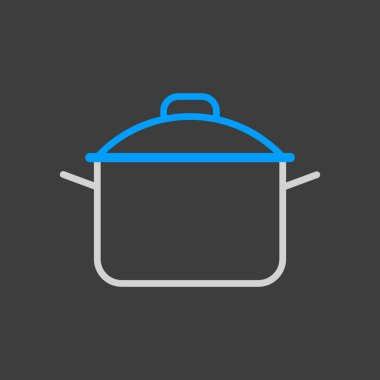 Tencere ikonu. Tencere ya da tava işareti. Yemek pişirme web sitesi tasarımı, logo, uygulama, Ui için grafik sembolü