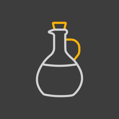 Zeytinyağı cam sürahi sürahi vektör ikonu. Yemek pişirme web sitesi tasarımı, logo, uygulama, UI için grafik sembolü