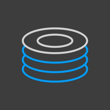 Tabaklar, tabak taşıyıcı ikonu. Mutfak aletleri. Yemek pişirme web sitesi tasarımı, logo, uygulama, Ui için grafik sembolü