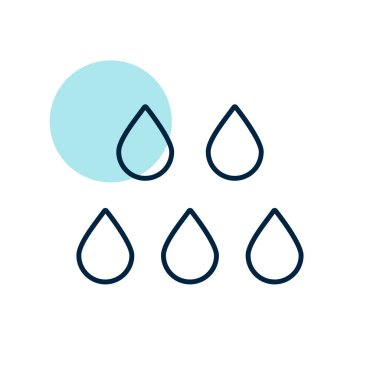 Su vektör simgesini bırak. Meteoroloji işareti. Seyahat, turizm ve hava durumu web sitesi ve uygulama tasarımı, logo, uygulama, UI için grafik sembolü